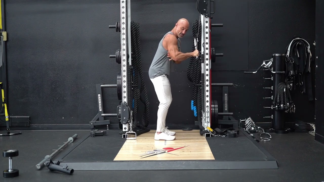 Cable Cambered Bar Pushdown