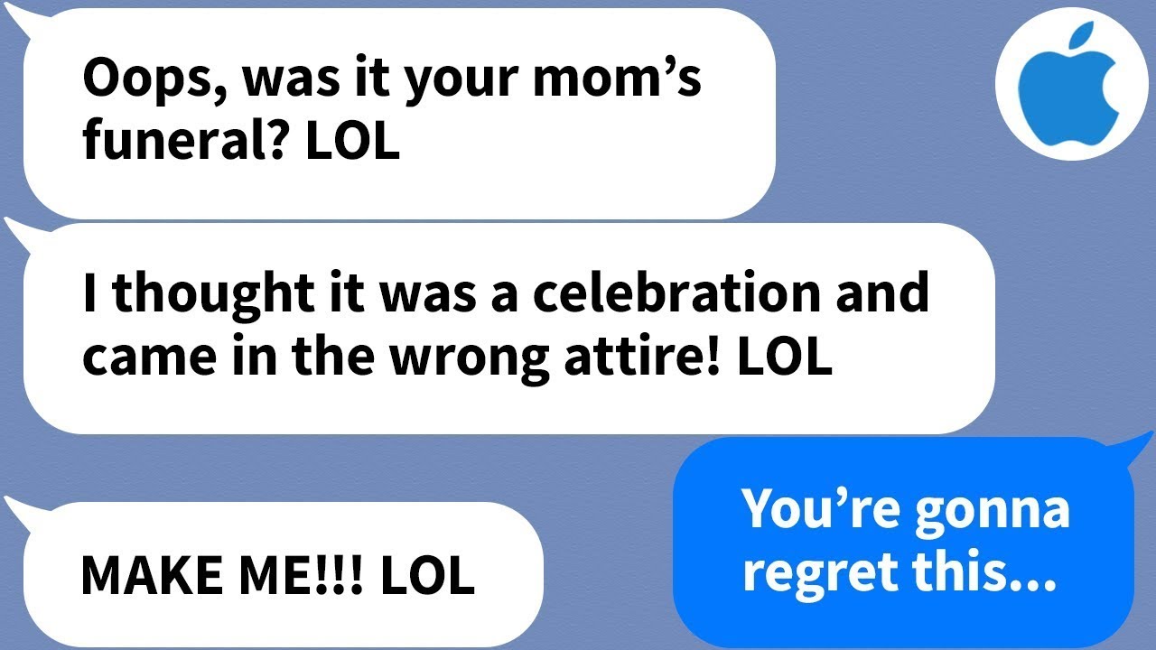 【Apple】SIL shows up to my mother's funeral in a red dress, so 3 years later to her wedding, we all…