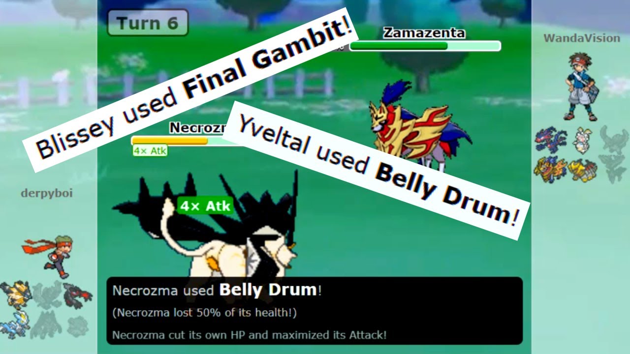 FINAL GAMBIT + BELLY DRUM SPAM makes you win INSTANTLY in BaLaNcEd HaCkMoNs!!!!!