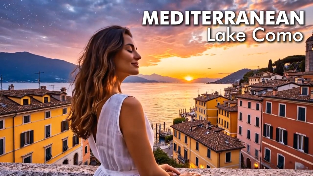 Lake Como Sunset 🌅🎸 | Relaxing Italian & Mediterranean Guitar Music for Peaceful Evenings