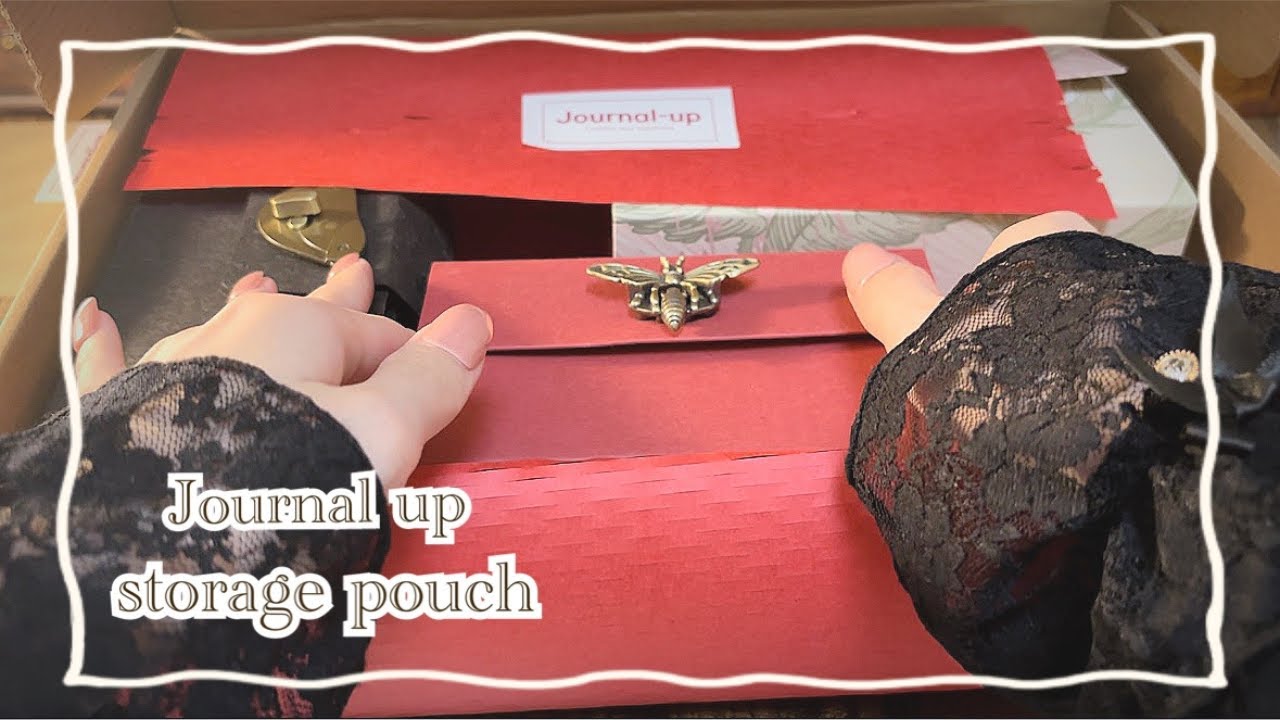 【ASMR】収納ポーチの開封とコラージュ＊Journal up Pouch＊Unboxing