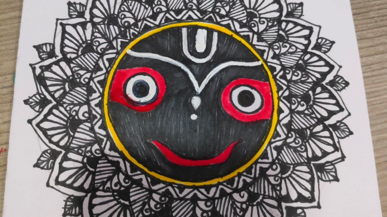 Easy mandala jagannath new card/New year card 2025 #diy#art#newyearcard#newyear2025#easy#mandalaart