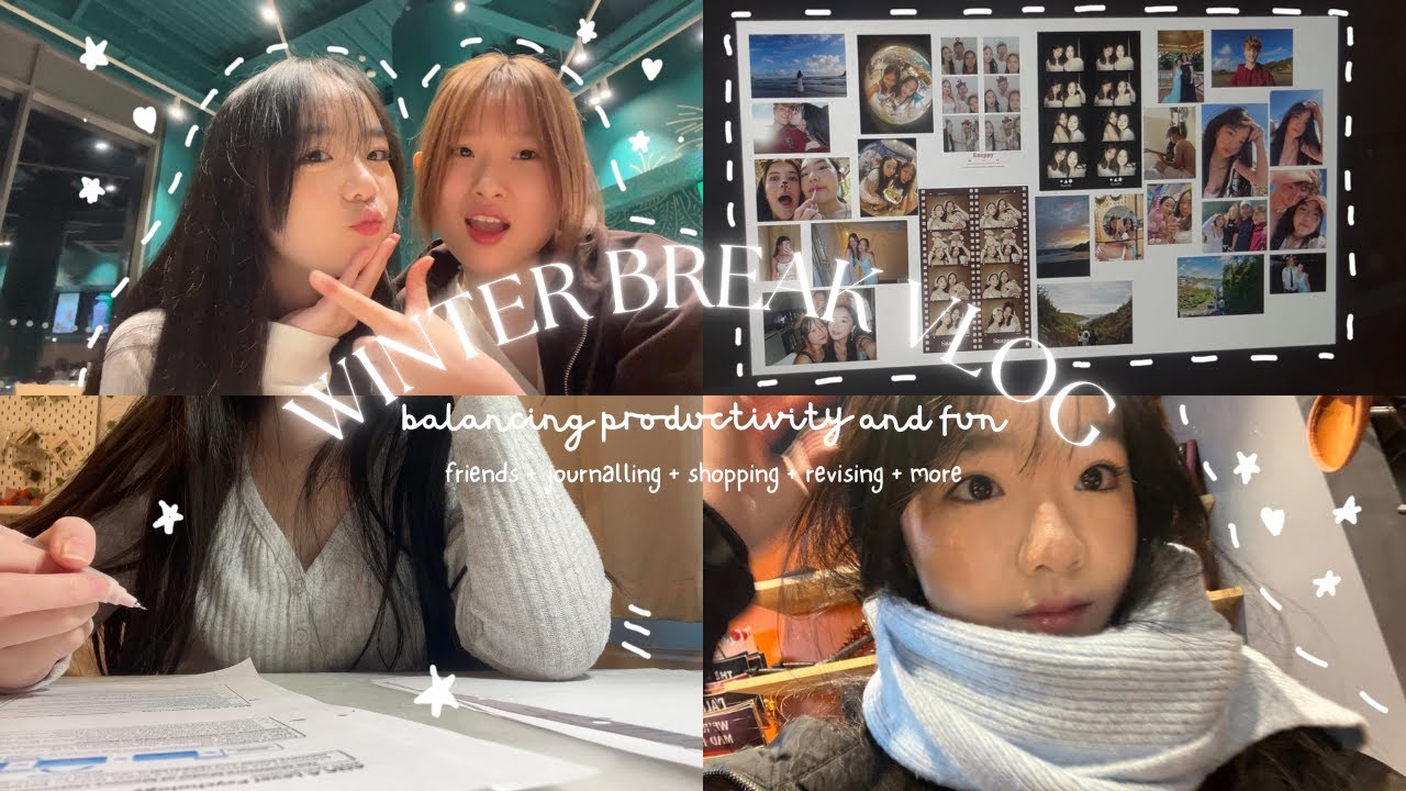 WINTER BREAK VLOG | productive, journalling, friends, revising, shopping | balancing work and fun