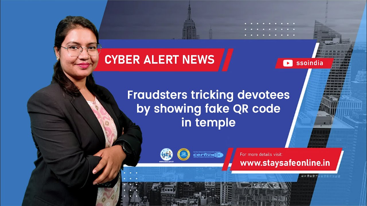Fraudsters tricking devotees by showing fake QR code in temple #staysafeonline