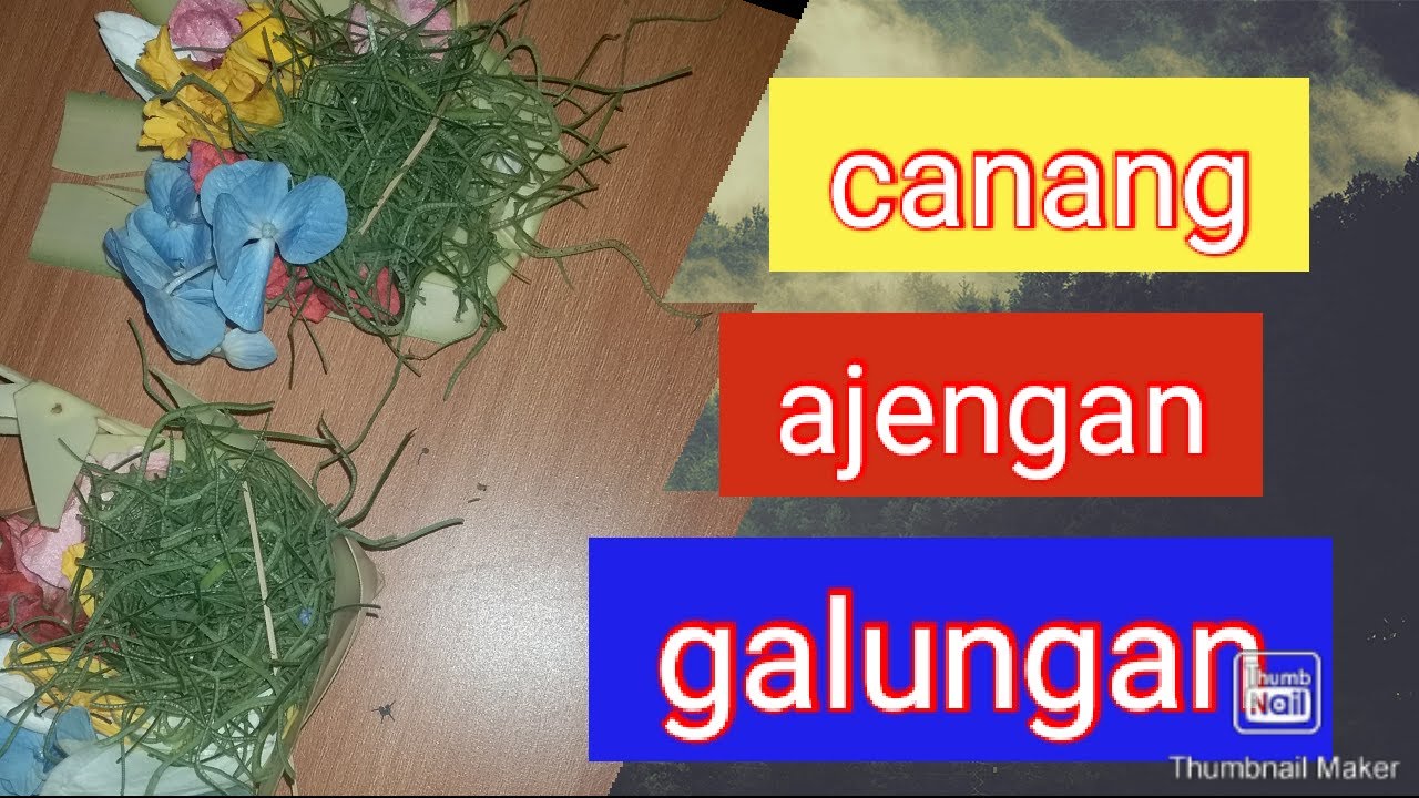 cara membuat canang ajengan galungan