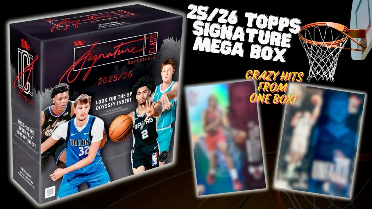Мега-бокс 2025-26 Topps Signature Class Basketball! Кейс-хит и многое другое с Купером Флэггом и ...