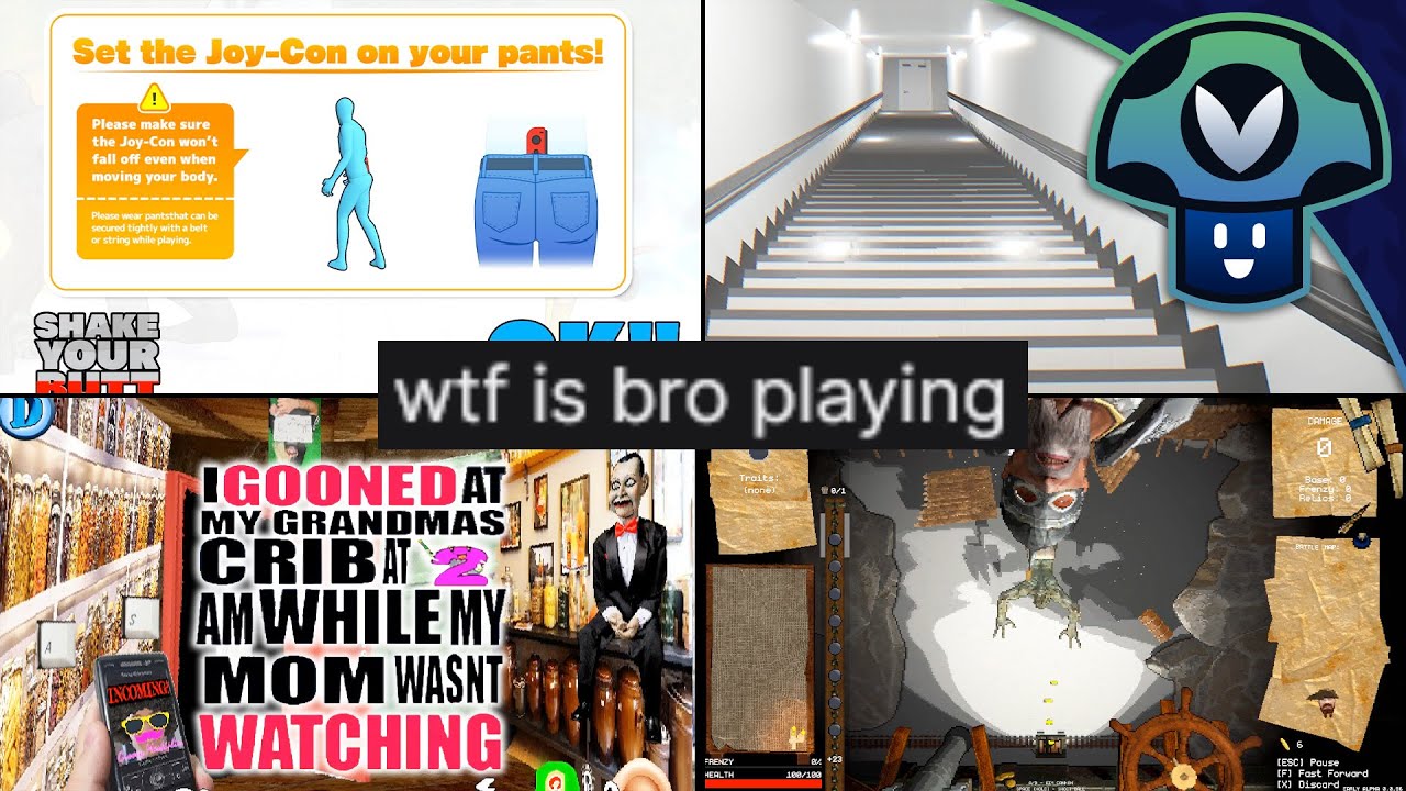 Vinny - wtf is bro playing (weird game collection)