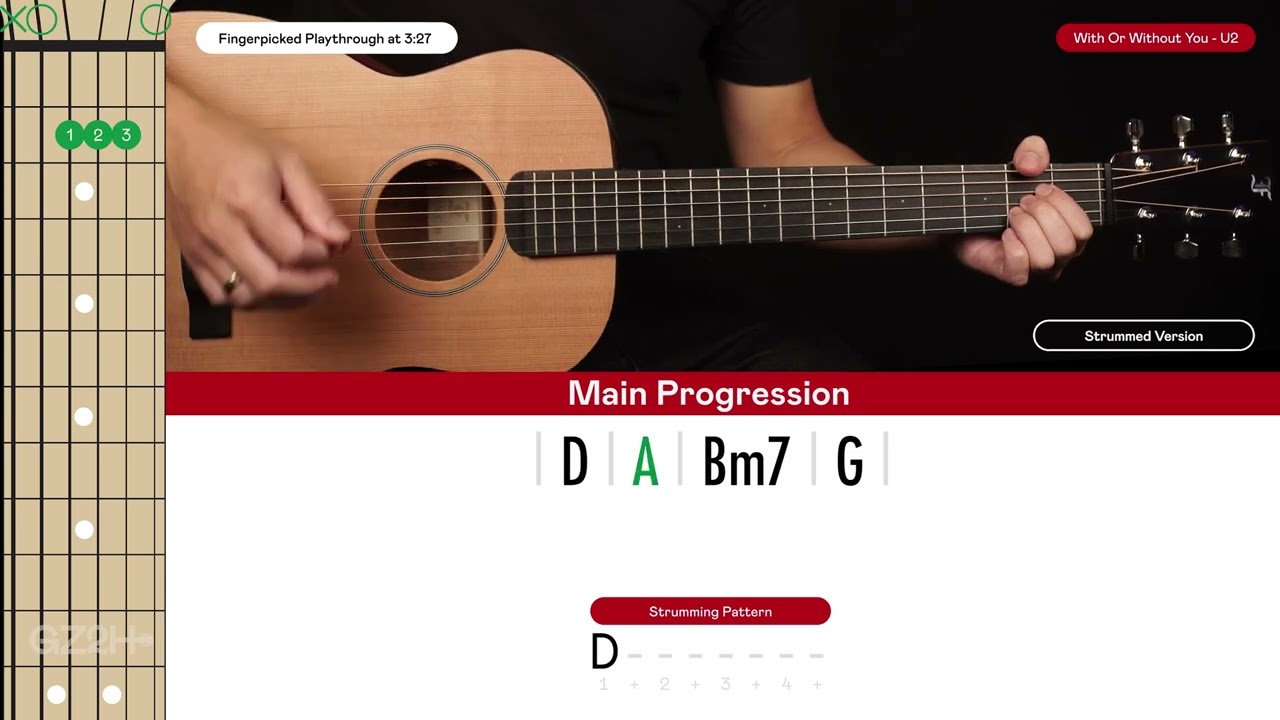 With Or Without You Guitar Cover U2 🎸|Tabs + Chords|