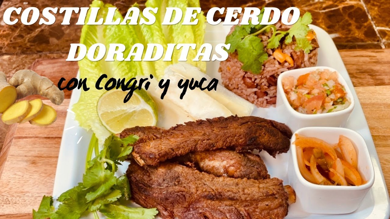 👉🏼ASi Cocino Las Costillas de Cerdo Doraditas | Acompañadas de Congri Cubano / Casamiento Hondureño.