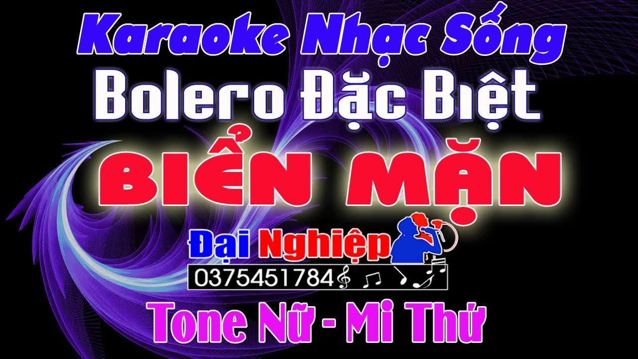 ✔️ Biển Mặn Karaoke Nhạc Sống Tone Nữ Dễ Hát, Âm Thanh Hay || Beat Đại Nghiệp || Karaoke Đại Nghiệp