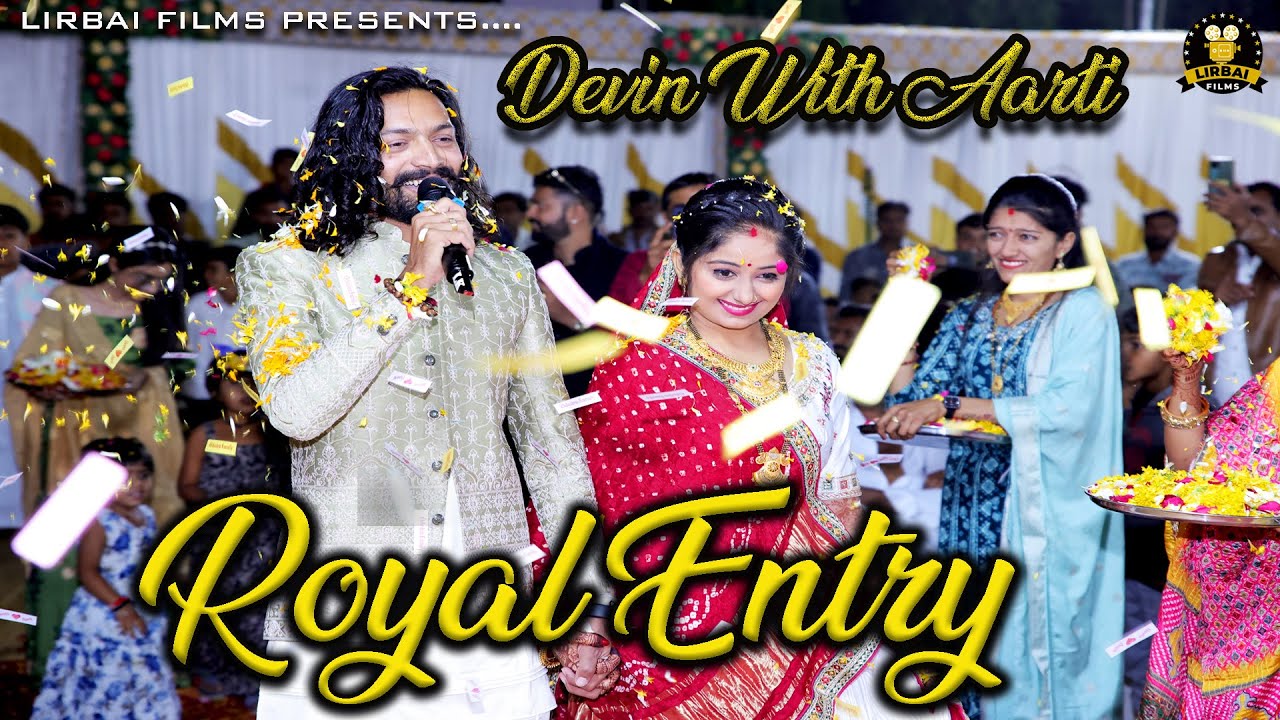 DEVIN WITH AARTI WEDDING || ROYAL ENTRY || DEVIN ODEDARA DANDIYA ENTRTY || @LirbaiFilmsofficial