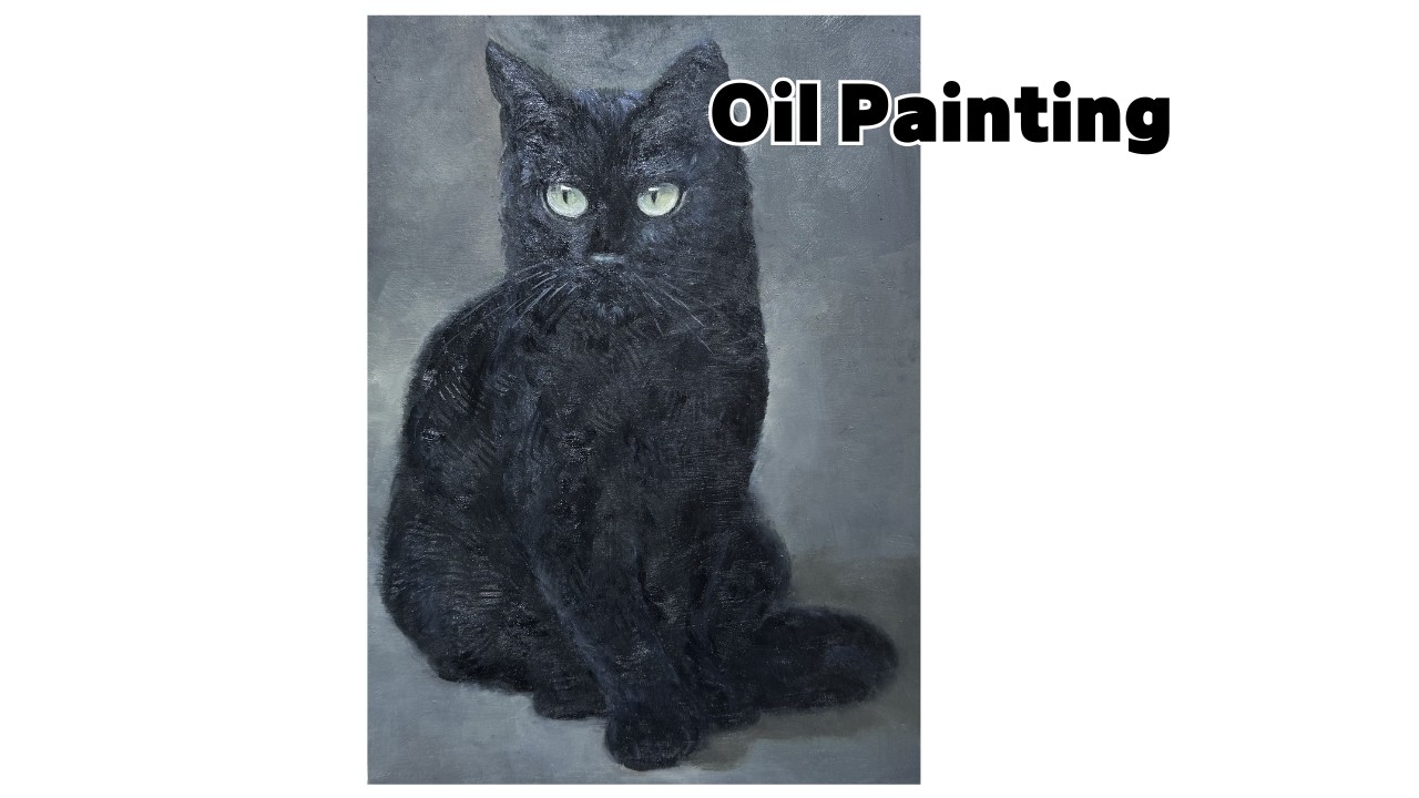 [Oil Painting] 고양이 집사의 그림 일기'  길고양이 1 #cat #art #painting #drawing #cute #고양이