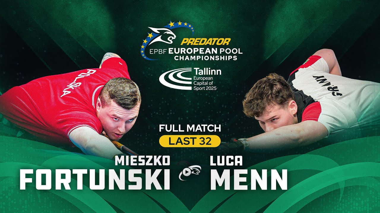 FORTUNSKI vs MENN ▸ Straight Pool ▸ 2025 PREDATOR EUROPEAN Pool Championships
