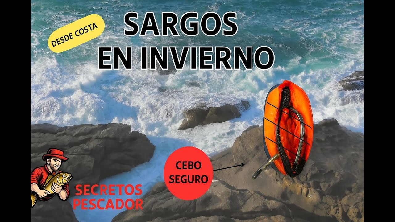 Cómo pescar SARGOS en INVIERNO desde costa | Escenarios, montajes y cebos