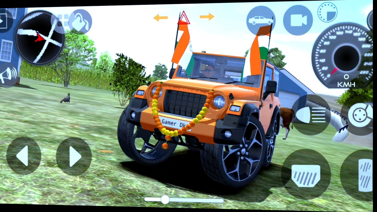 Indian car simulator game #thar #gadiwalagame