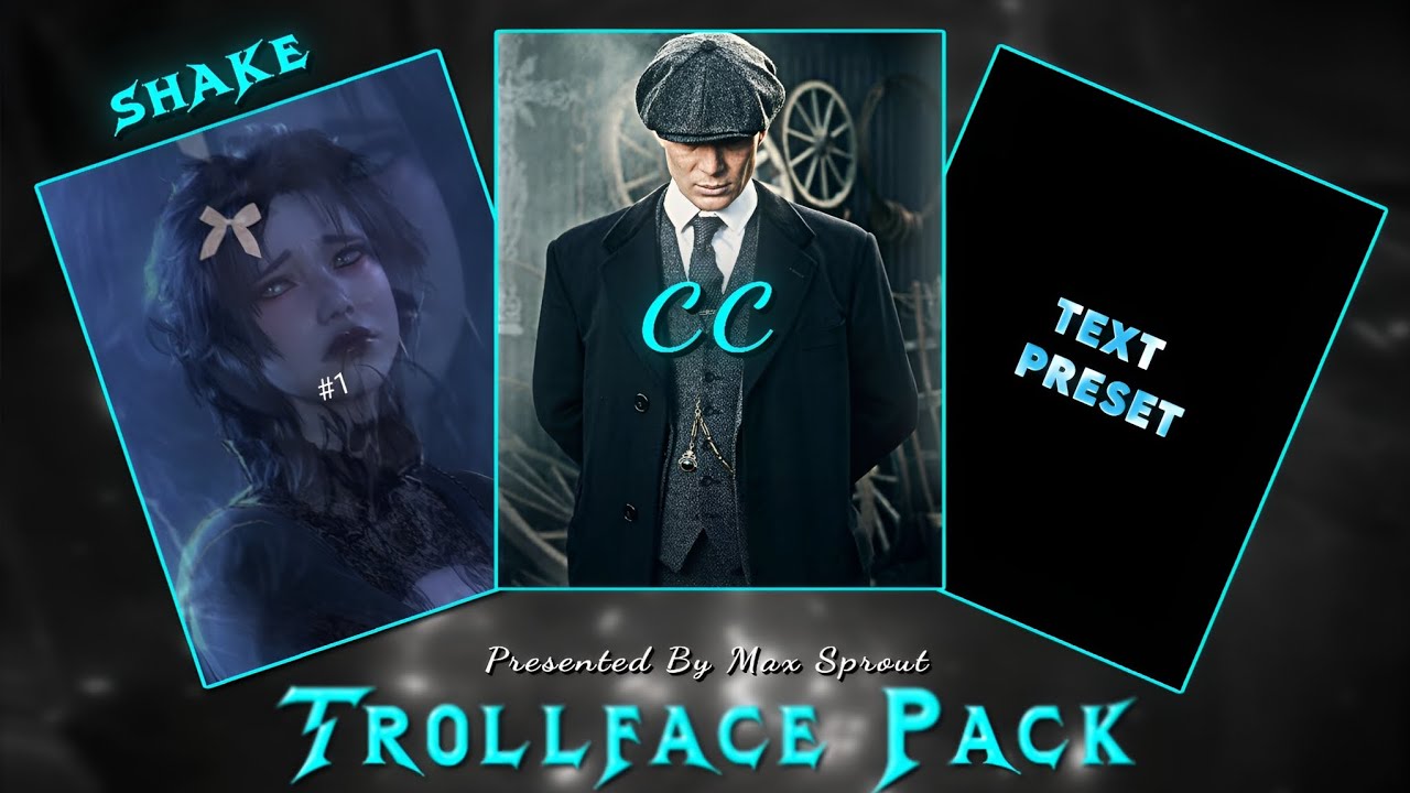 Trollface Editing Pack🗿|| Trollface Pack [ Shake , CC , Watermark & Billboard ] Don't Miss|
