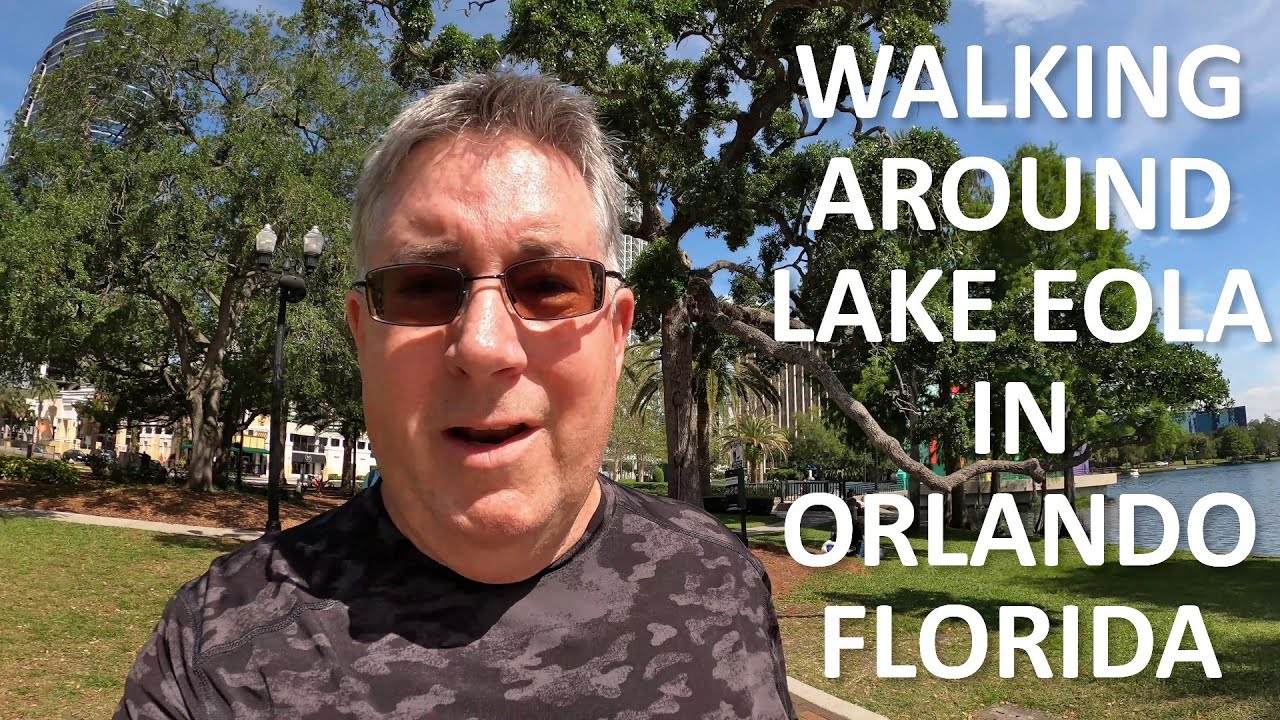 Walking around Lake Eola 3x in Downtown Orlando Florida - Lake Eola Park Walk