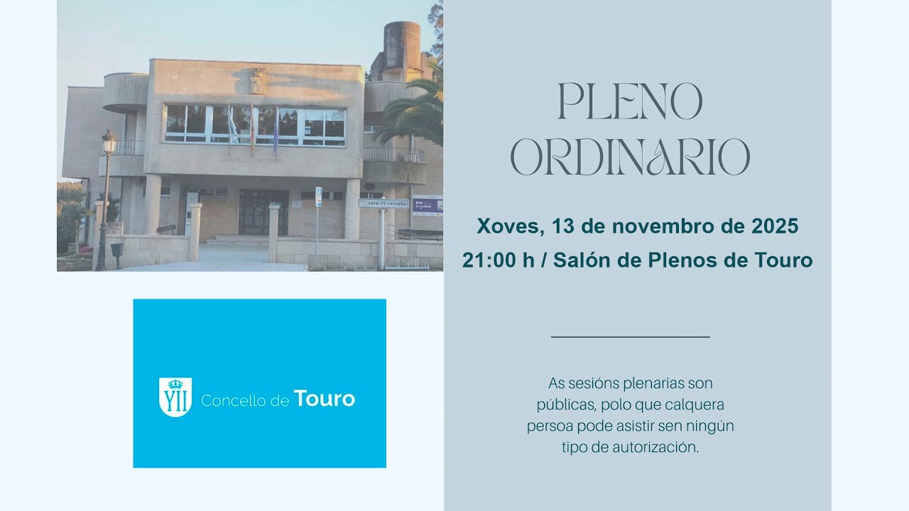 Sesión Plenaria Ordinaria 13 de novembro de 2025