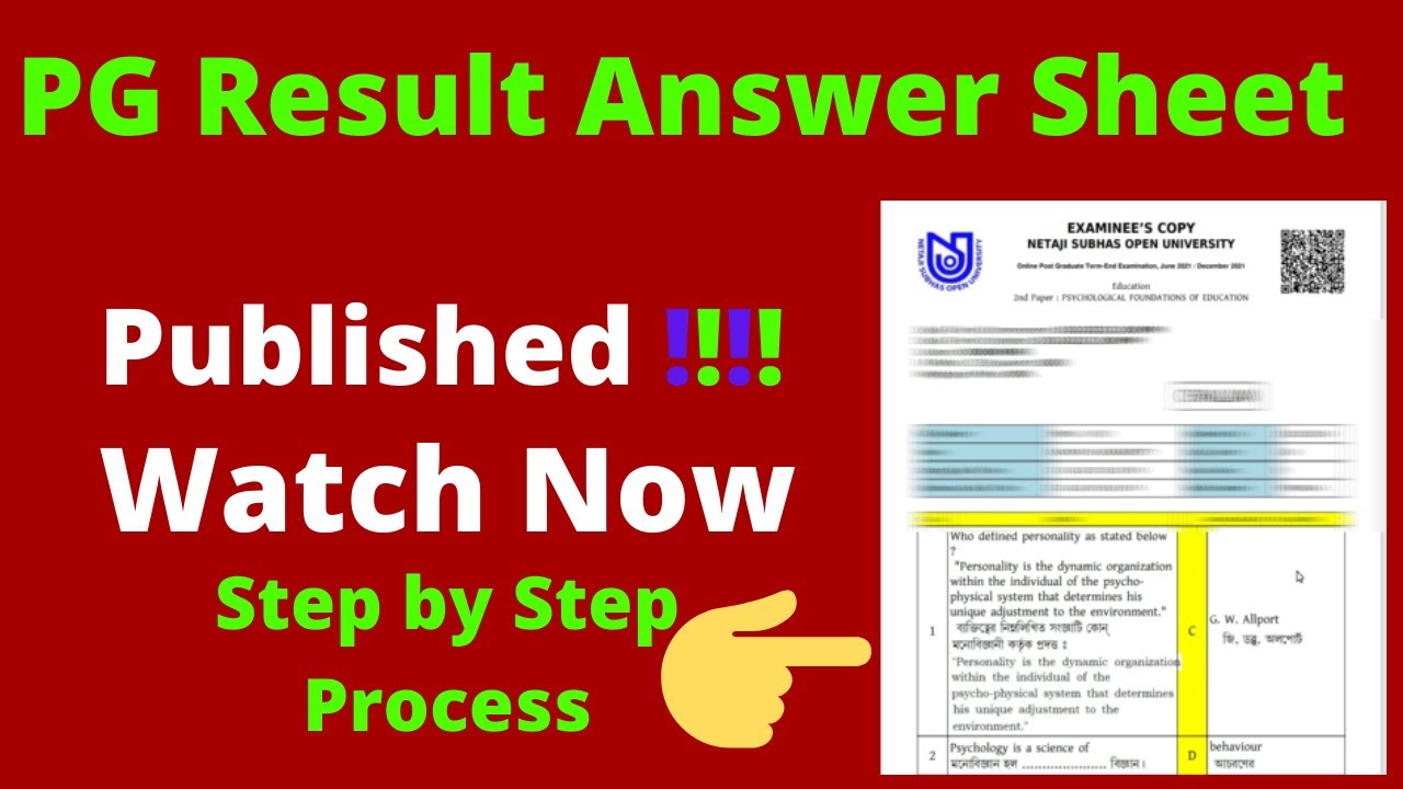 NSOU PG Result | Challan 2021 Published | How To Check NSOU PG Result | NSOU Solutions