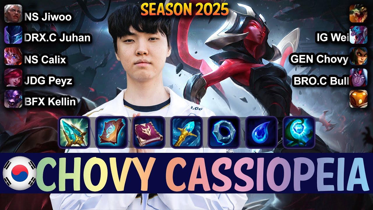 GEN Chovy CASSIOPEIA vs NS Calix AURORA Mid - Patch 25.15 KR Ranked | lolrec