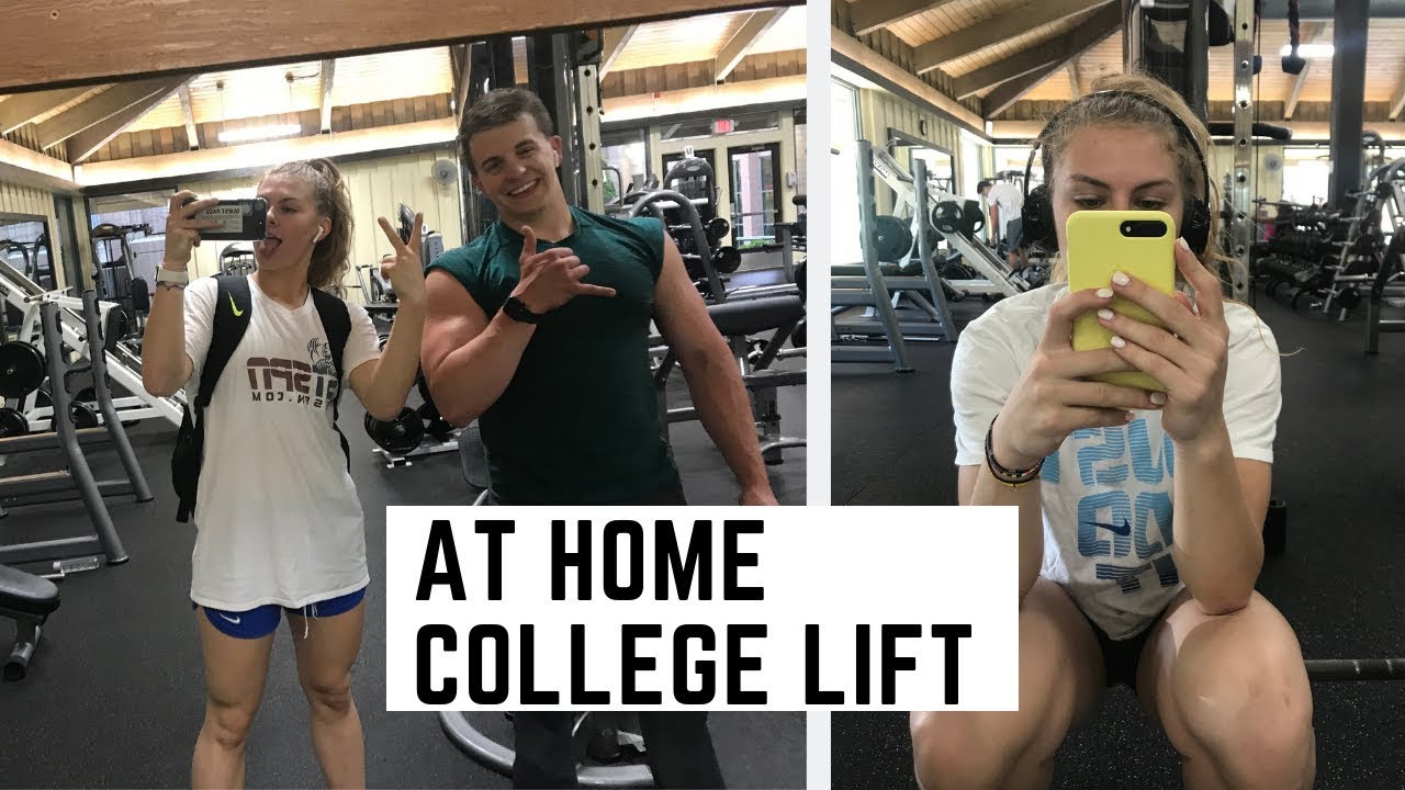 A College Athlete Weight Room Lift