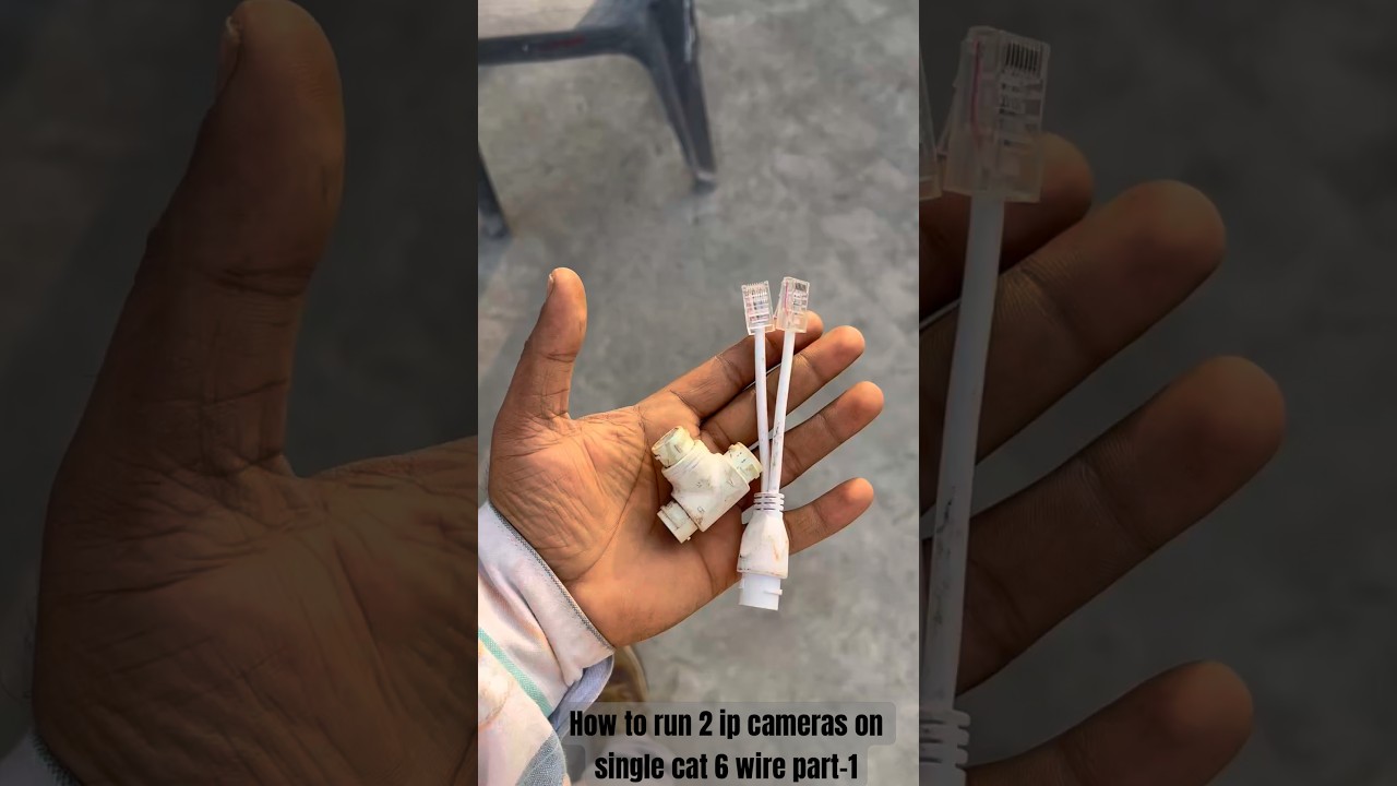 How to run two Ip cameras on single cat 6 wire with the help of 2 in one poe splitter part -1