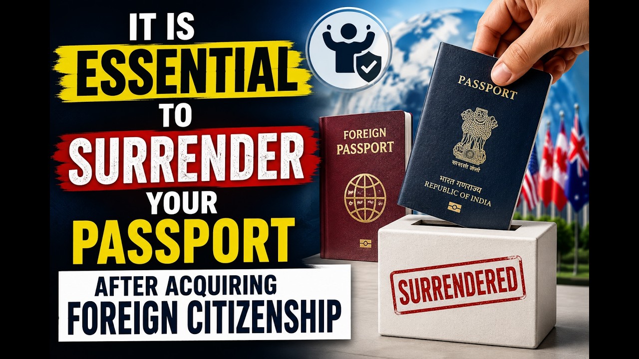 Passport Surrender Certificate: A Legal Requirement Every Former Indian Citizen Must Know