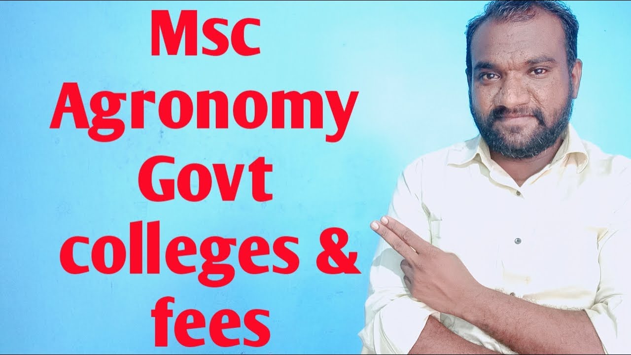 Msc Agronomy Government Colleges and Fees in Tamilnadu
