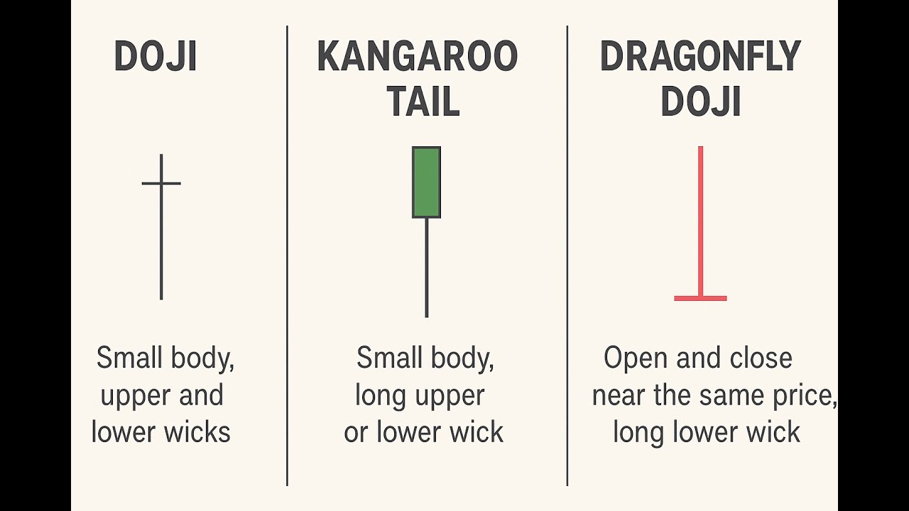 KANGAROO TAIL CANDLESTICK STRATEGY EXPLAINED | DOJI, DRAGONFLY DOJI, GRAVESTOE DOJI | NAKED TRADER