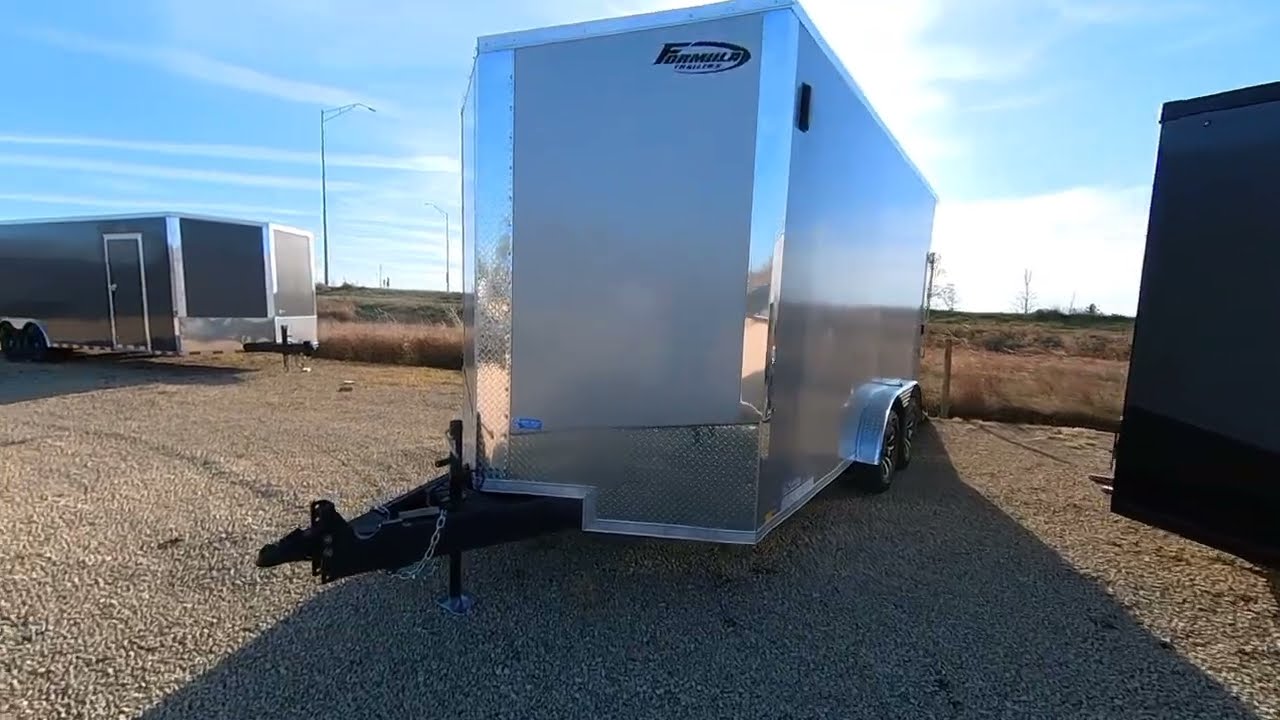 2026 Formula Trailers 7.5 x 14 x 7 Conquest Flat Top with Sloped V-Nose and 7K GVWR Cargo #F110754