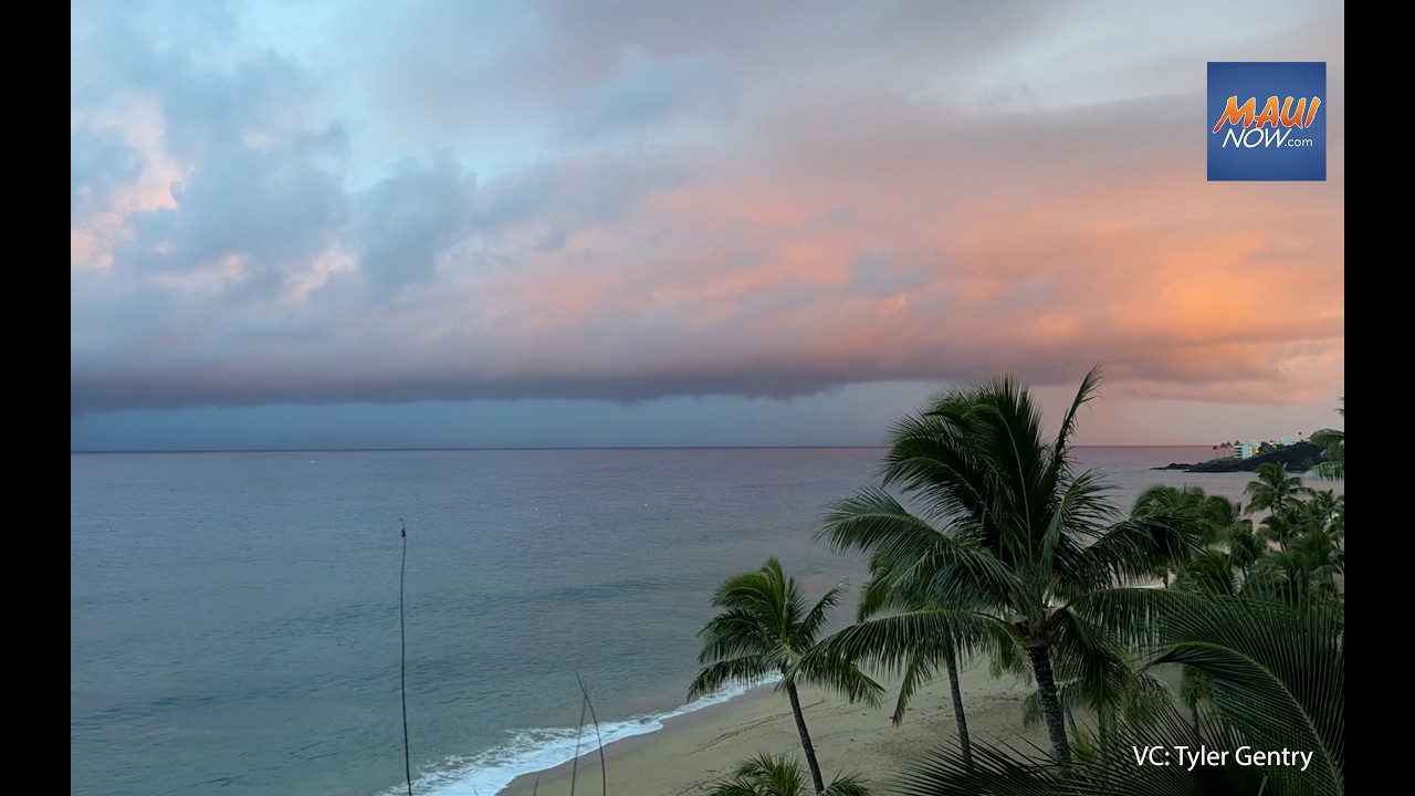 Time lapse over west Maui before storm impacts - March 12, 2026
