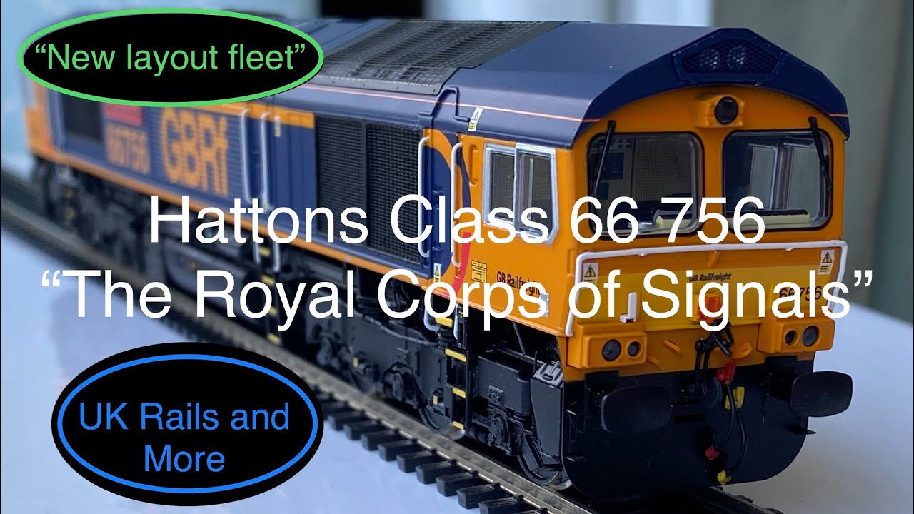 (HD) New layout fleet! - Hattons Class 66 756 “The Royal Corps of Signals” Model Railway - UK Trains