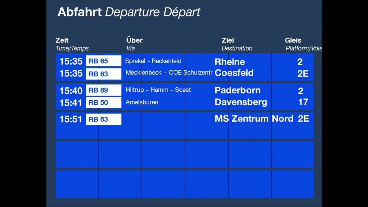 Lautsprecheransage im Bahnhof Münster (Westf) Hbf - Neuer Zusatzteil 10/2020