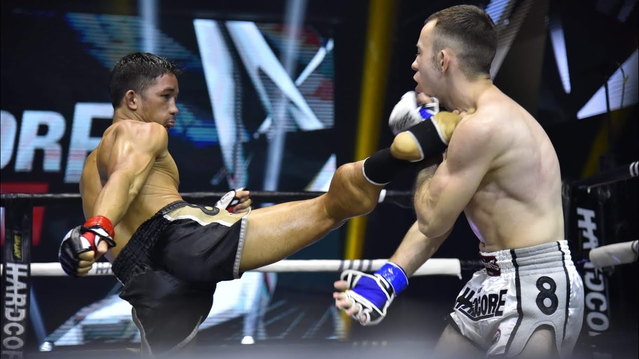 โจโฉดวลมวยฮารด์คอร์เดือดกับนักมวยฝรั่งเศล  โจโฉ ภิญโญมวยไทย Jocho pinyo muaythai vs Renaud gurgui