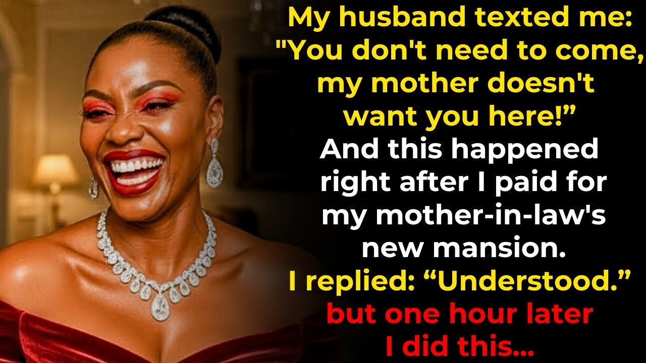“My mother doesn’t want you here!” my husband told me at my mother-in-law’s mansion inauguration...
