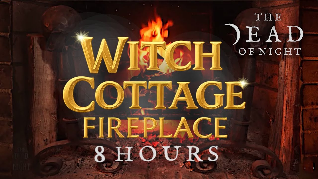 Witch Cottage Fireplace Ambience 🔥❄️☕️ | 8 Hours Fireside Ambience for a Cozy Yule & Winter Solstice