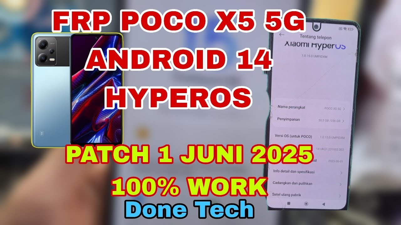 FRP BYPASS POCO X5 5G WITHOUT PC 100% WORK - DONE TECH FRP BYPASS LATEST UPDATE 