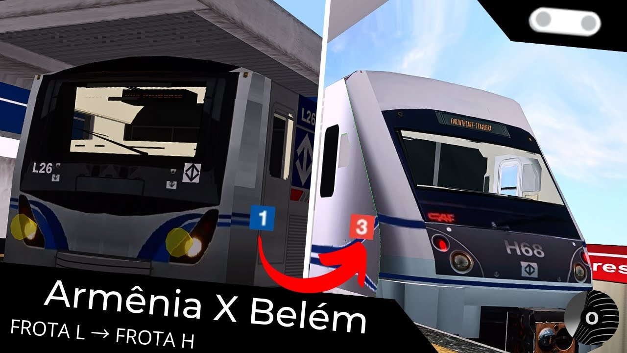 OpenBVE - ARMÊNIA x BELÉM (Linhas 1 e 3) com os TUEs FROTA L e H!