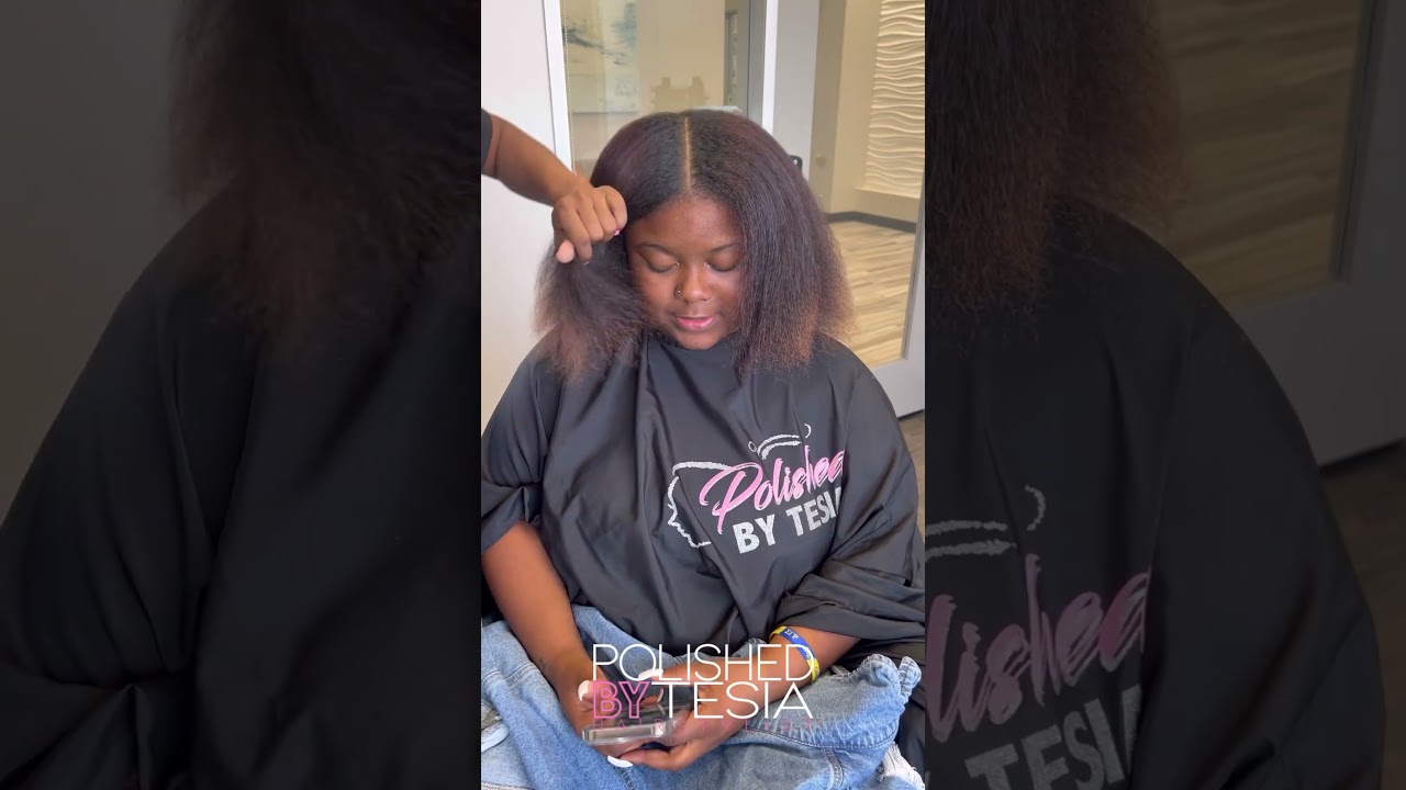 Before and after the lace closure sew in 💕 