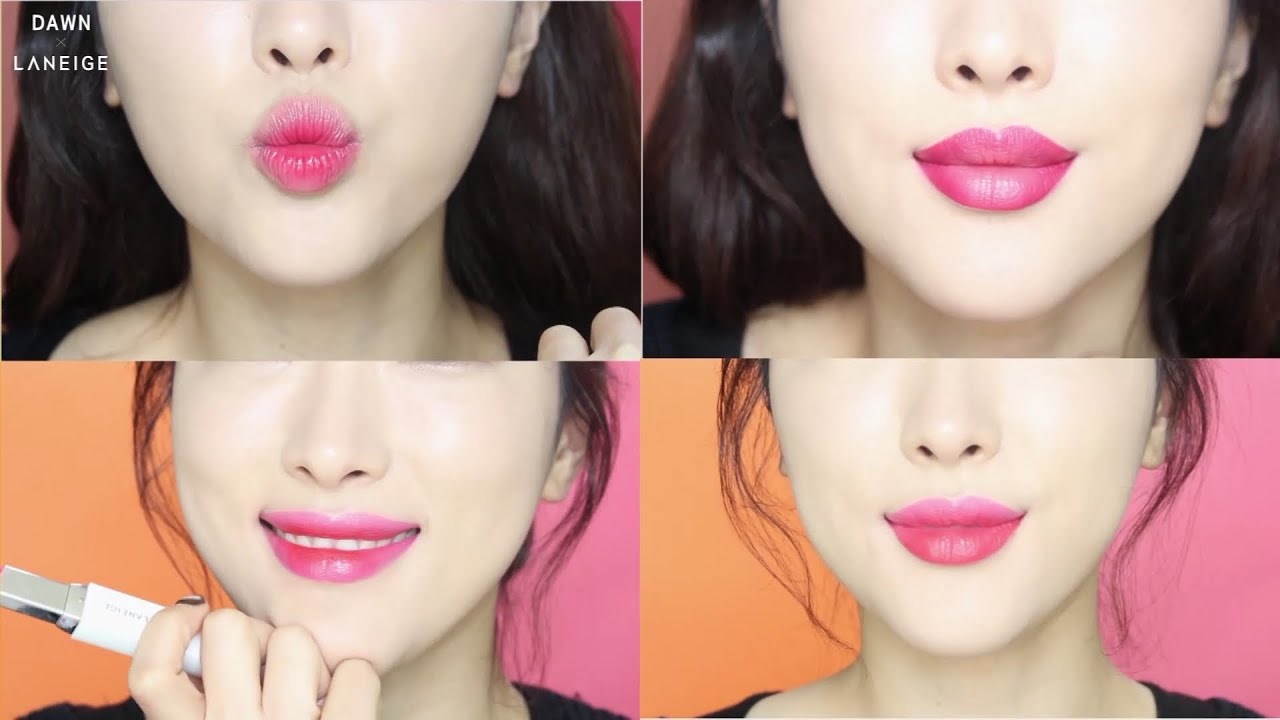 새벽 X 라네즈   봄 여자의 무드는 투톤이다. (Laneige two tone lip bar)