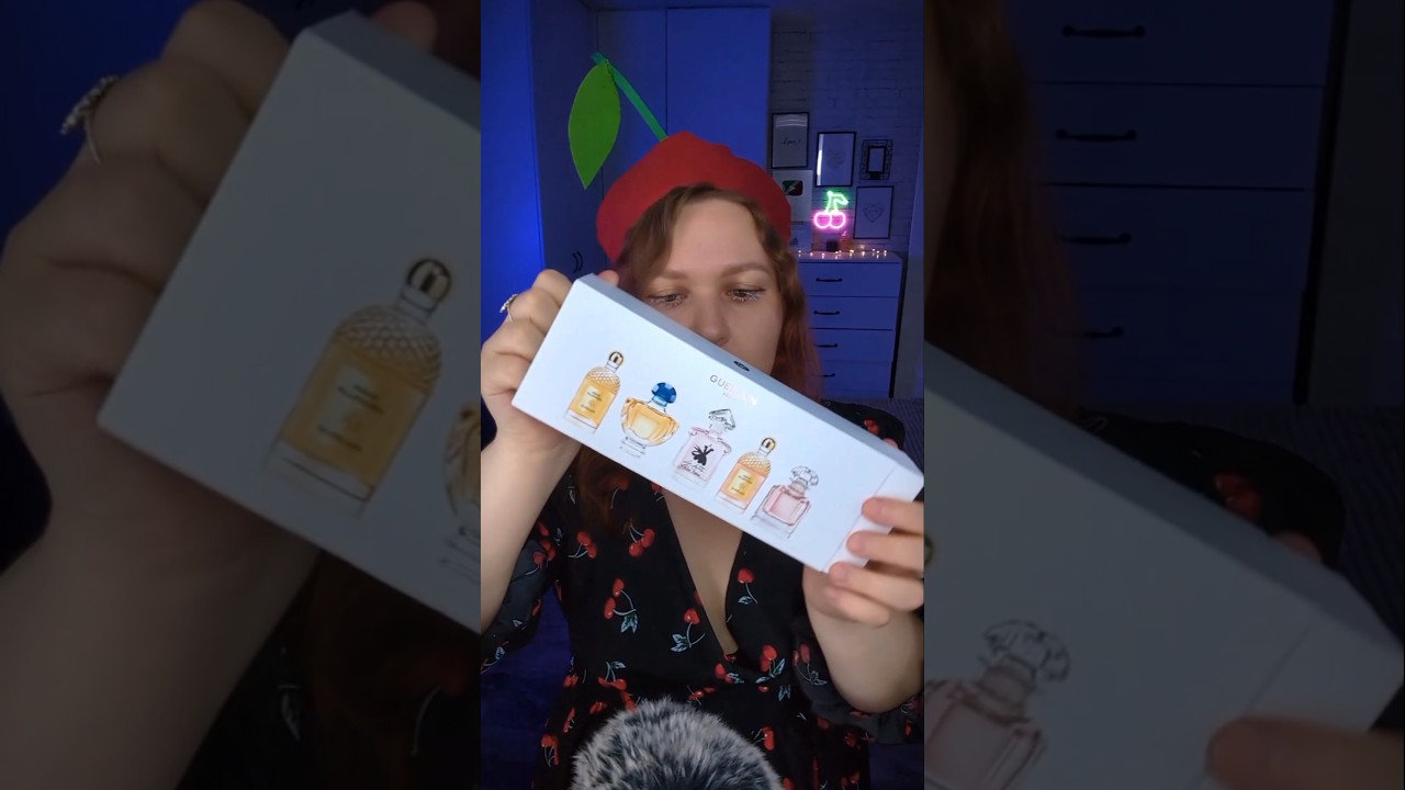 АСМР Распаковка миниатюр духов Guerlain из Дьюти Фри #asmr #асмр #unboxing  ASMR Parfums unboxing