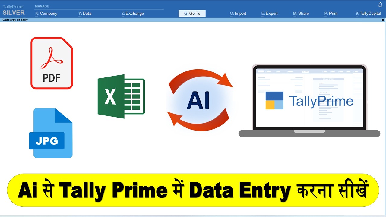 Tally me party wise entries bulk me kaise karein / Bank statement to tally / Accounting