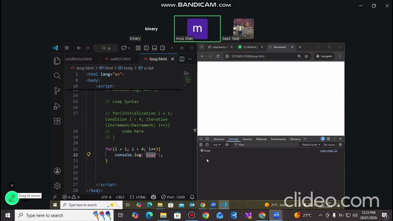 5 Lecture Java Script Switch Case and Loop