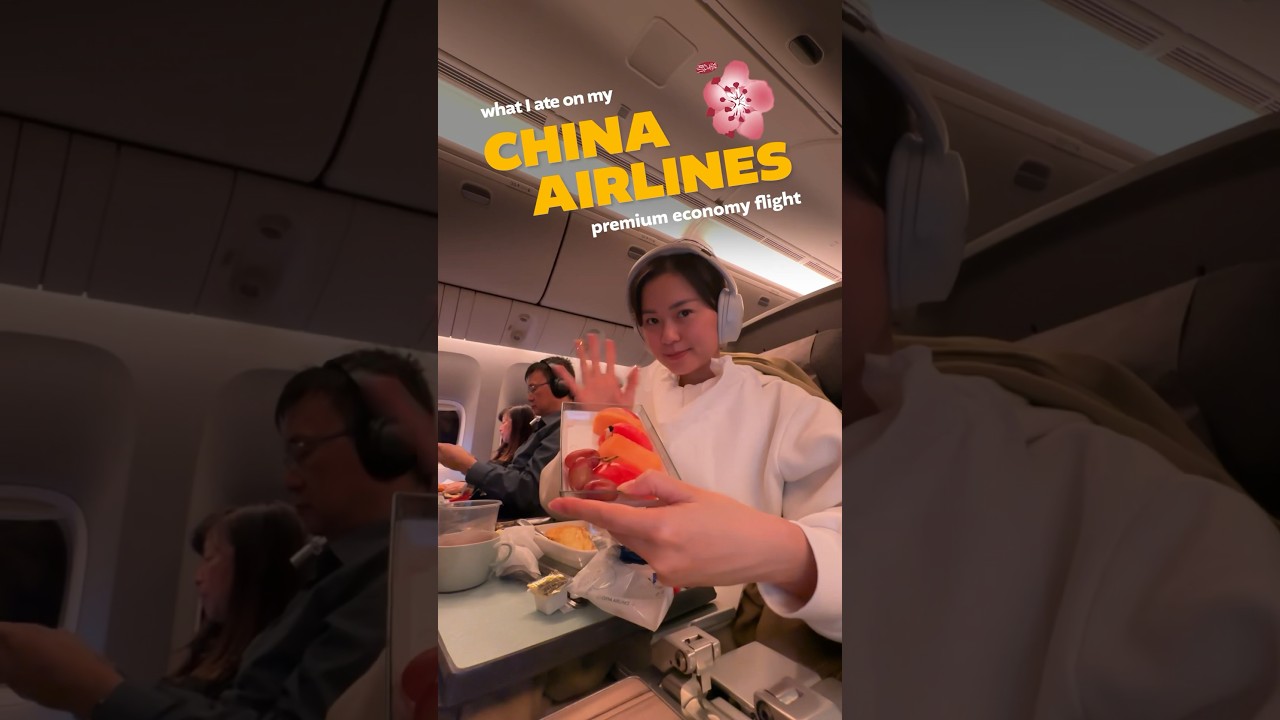 Все, что я ел на рейсе премиум-эконом-класса China Airlines ✈️ @TheCHINAAIRLINES