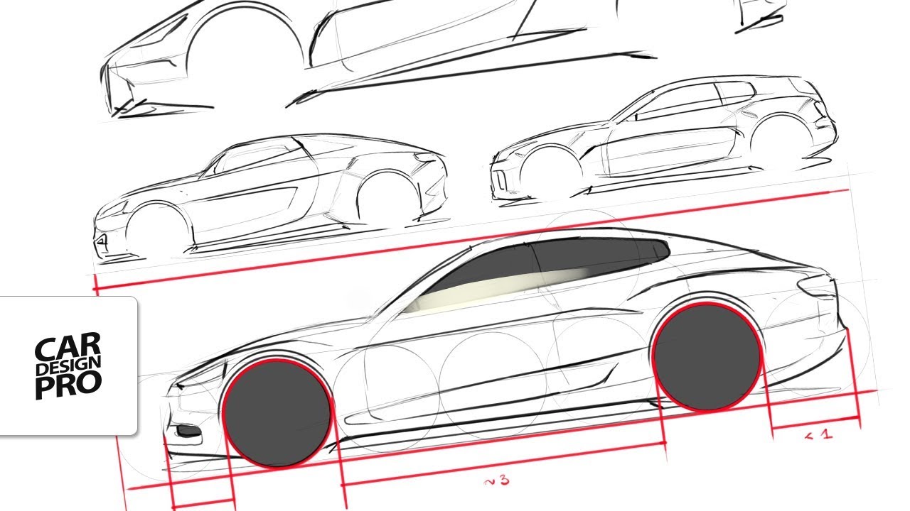 How to draw ANY car - Side view proportions