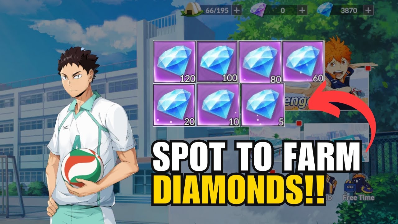 WHERE TO FARM DIAMONDS?? COMPLETE GUIDE - HAIKYU!! FLY HIGH