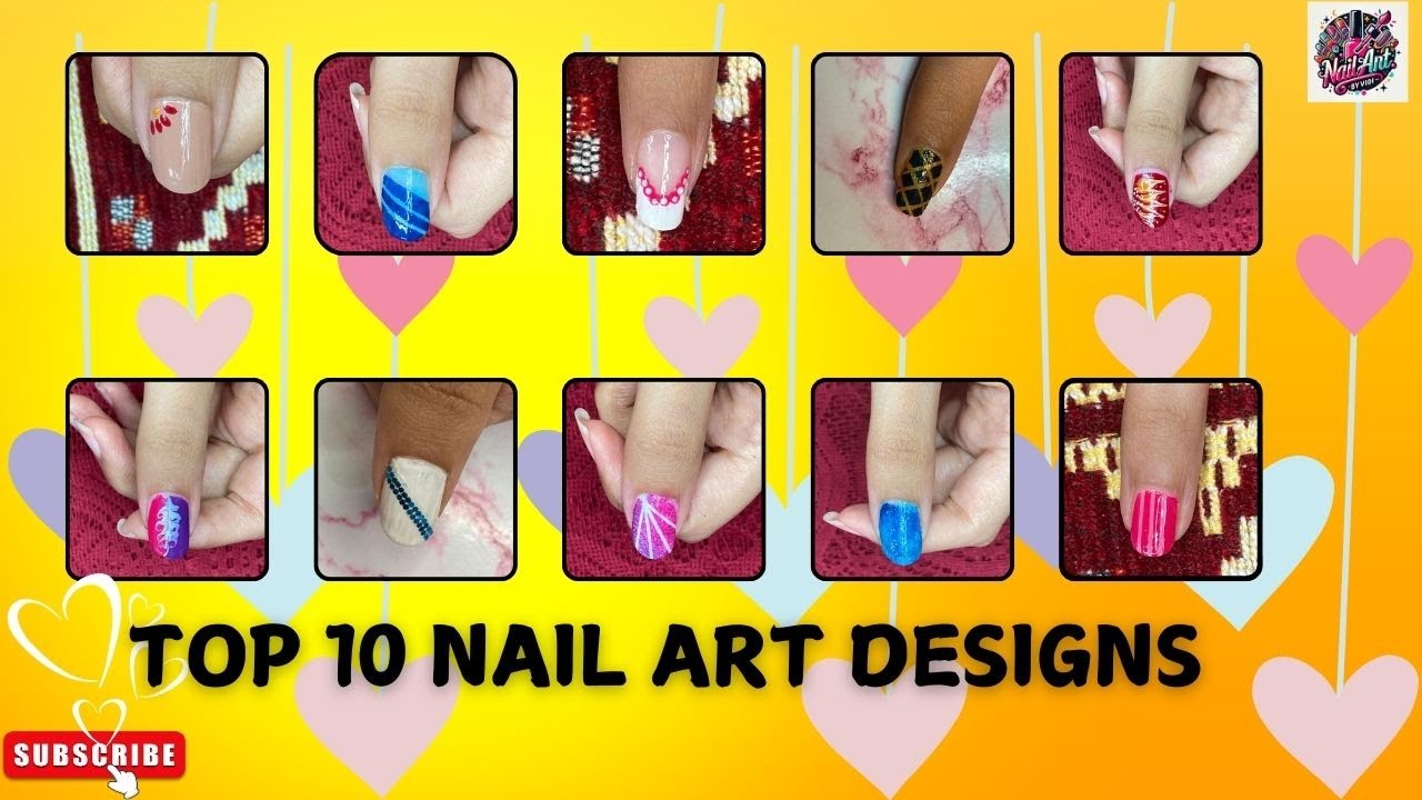 Top 10 nail art design at home compilation || Nail art tutorials || Simple nail art designs
