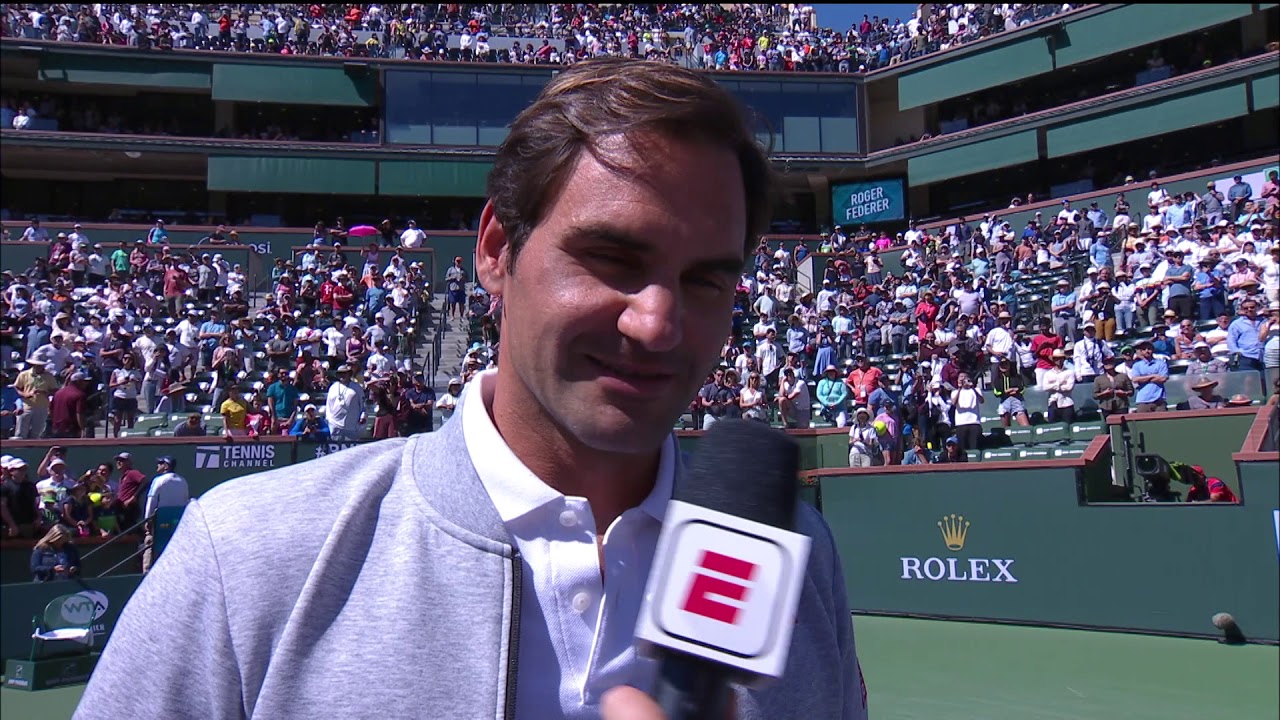 Roger Federer Talks to Fans About Rafa's Withdraw & The Finals at the 2019 BNP Paribas Open