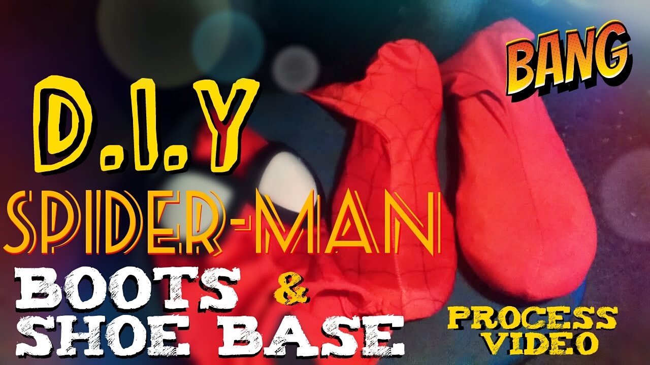 How to Make Spider-Man Boots with A Shoe Base - Process Video