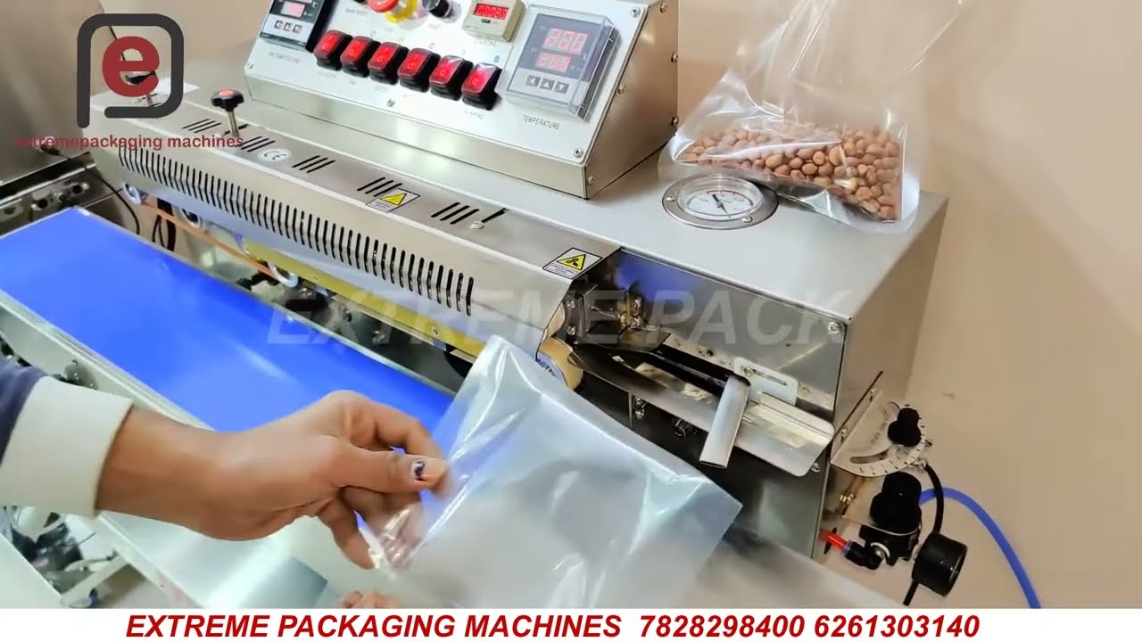 Continuous Air suction Band Sealer !! Automatic Vacuum Machine